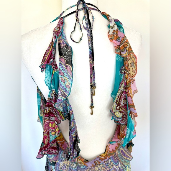 Zara Multicoloured Ruffle Floral Dress. - Picture 8 of 10